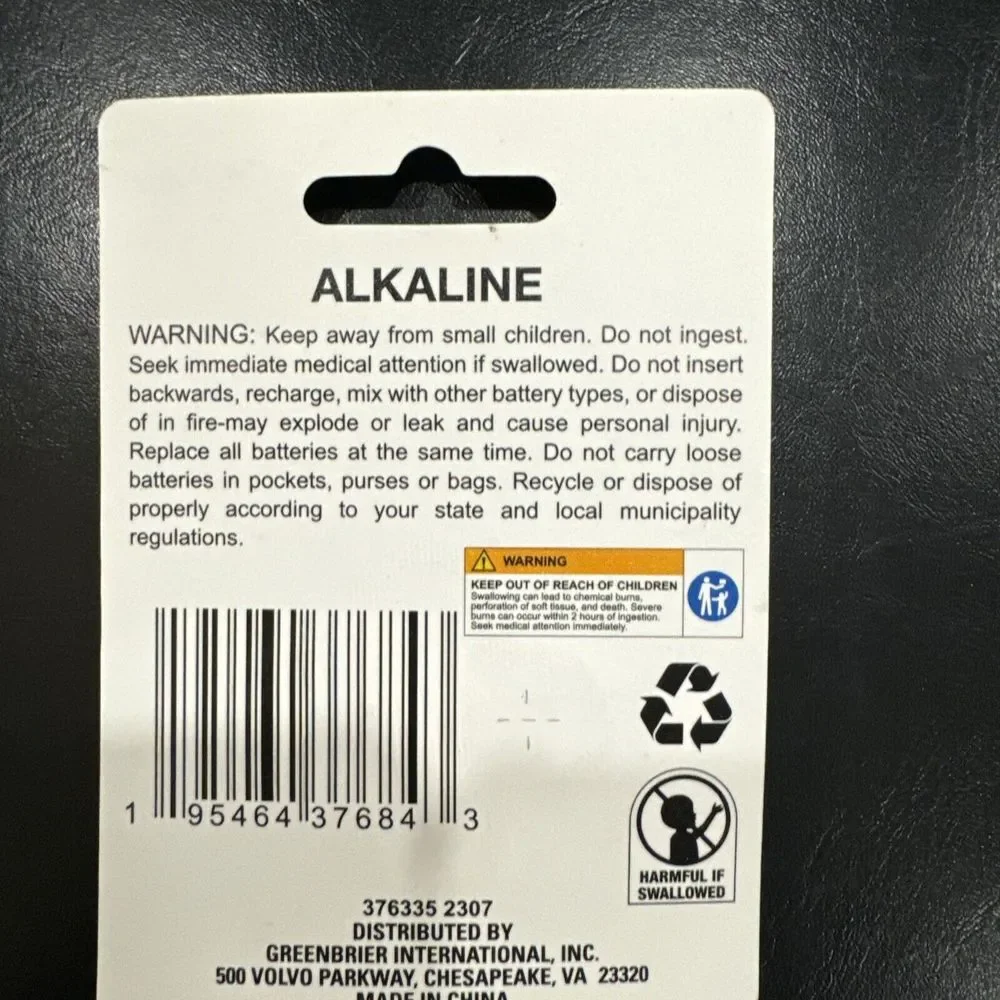 E-Circuit AG4/LR66 Alkaline Button Cell Batteries (4) Pack Best Before 07/2025